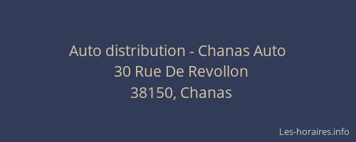 Auto distribution - Chanas Auto