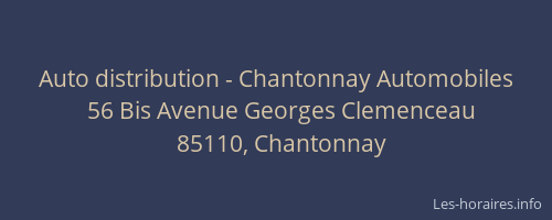Auto distribution - Chantonnay Automobiles