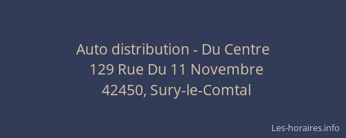 Auto distribution - Du Centre