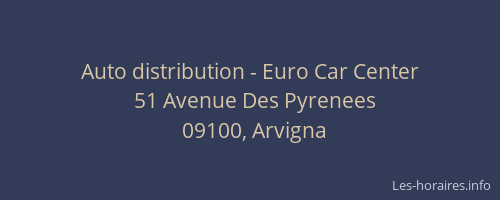 Auto distribution - Euro Car Center