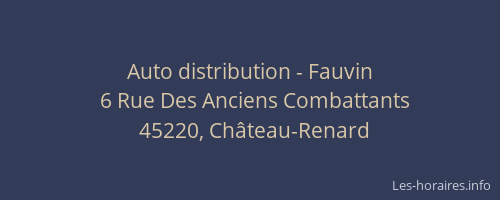 Auto distribution - Fauvin