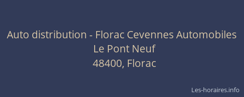 Auto distribution - Florac Cevennes Automobiles