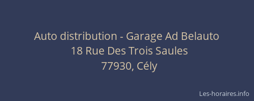 Auto distribution - Garage Ad Belauto