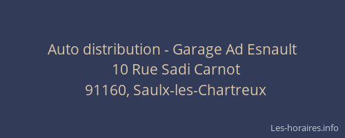 Auto distribution - Garage Ad Esnault