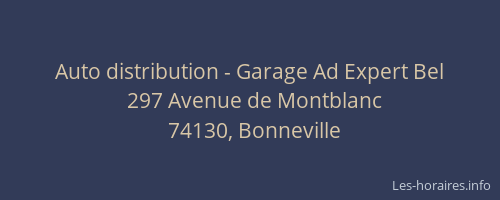 Auto distribution - Garage Ad Expert Bel