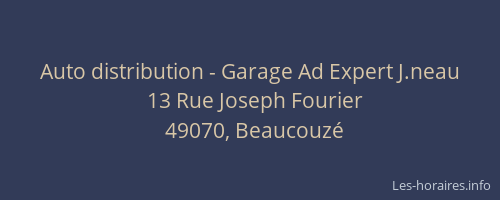 Auto distribution - Garage Ad Expert J.neau