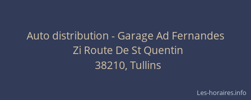 Auto distribution - Garage Ad Fernandes
