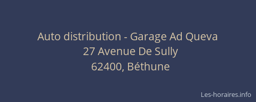 Auto distribution - Garage Ad Queva