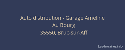 Auto distribution - Garage Ameline