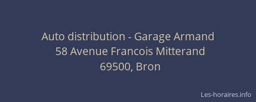 Auto distribution - Garage Armand