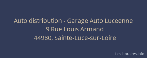 Auto distribution - Garage Auto Luceenne