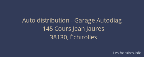 Auto distribution - Garage Autodiag