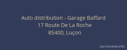 Auto distribution - Garage Baffard