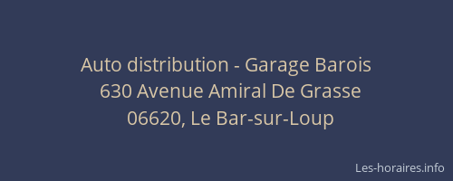 Auto distribution - Garage Barois