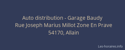 Auto distribution - Garage Baudy