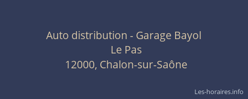 Auto distribution - Garage Bayol