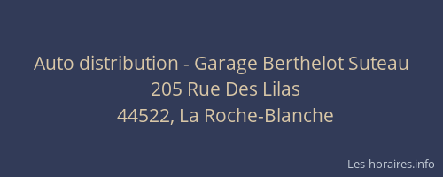 Auto distribution - Garage Berthelot Suteau