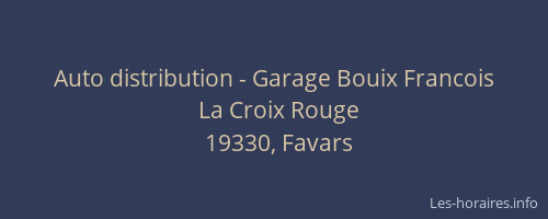 Auto distribution - Garage Bouix Francois