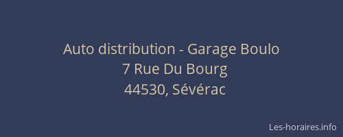 Auto distribution - Garage Boulo