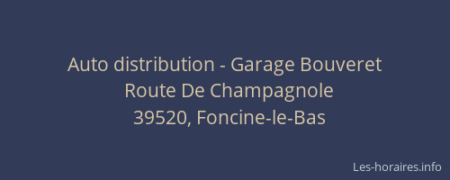 Auto distribution - Garage Bouveret