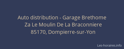 Auto distribution - Garage Brethome