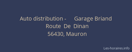 Auto distribution -      Garage Briand