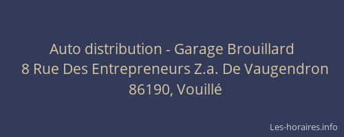 Auto distribution - Garage Brouillard