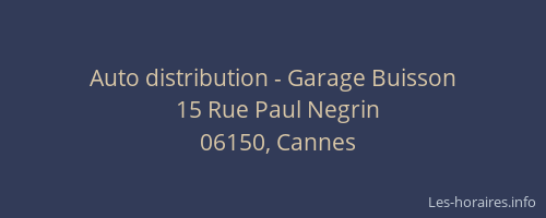 Auto distribution - Garage Buisson