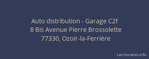 Auto distribution - Garage C2f