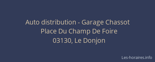 Auto distribution - Garage Chassot