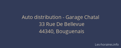 Auto distribution - Garage Chatal