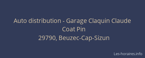 Auto distribution - Garage Claquin Claude