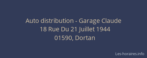 Auto distribution - Garage Claude