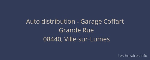 Auto distribution - Garage Coffart