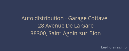 Auto distribution - Garage Cottave