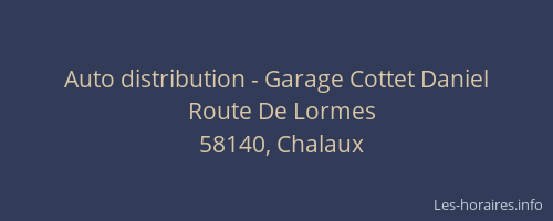 Auto distribution - Garage Cottet Daniel