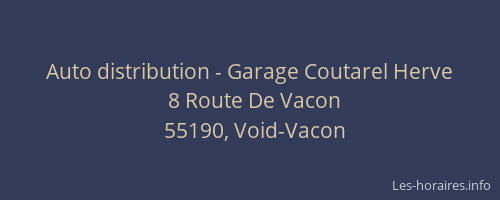 Auto distribution - Garage Coutarel Herve