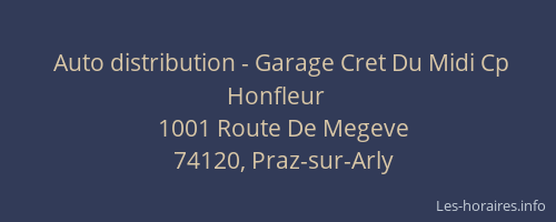 Auto distribution - Garage Cret Du Midi Cp Honfleur