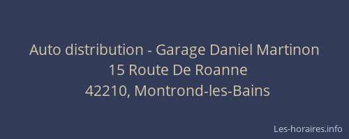 Auto distribution - Garage Daniel Martinon