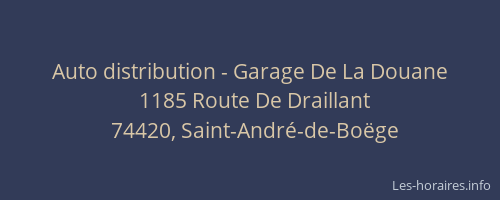 Auto distribution - Garage De La Douane