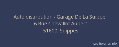 Auto distribution - Garage De La Suippe