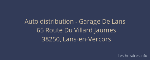 Auto distribution - Garage De Lans