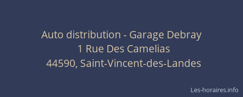 Auto distribution - Garage Debray