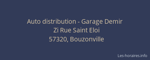 Auto distribution - Garage Demir