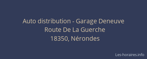 Auto distribution - Garage Deneuve
