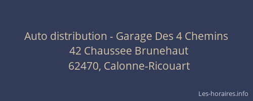 Auto distribution - Garage Des 4 Chemins