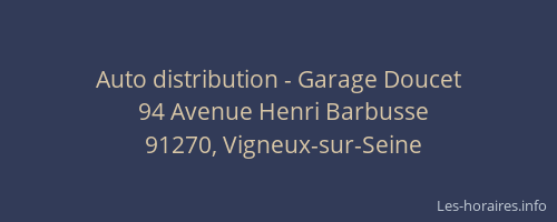 Auto distribution - Garage Doucet