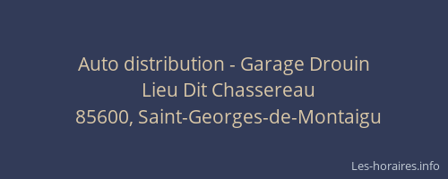 Auto distribution - Garage Drouin