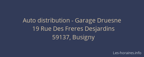 Auto distribution - Garage Druesne