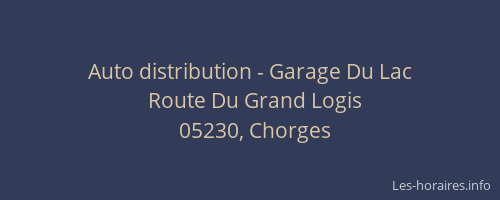 Auto distribution - Garage Du Lac